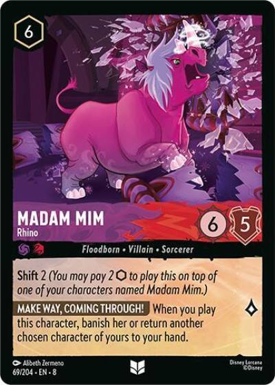 Madam Mim Rhino 69/204 Reign of Jafar Lorcana card