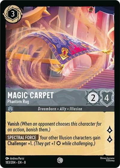 Magic Carpet Phantom Rug 183/204 Reign of Jafar Lorcana card