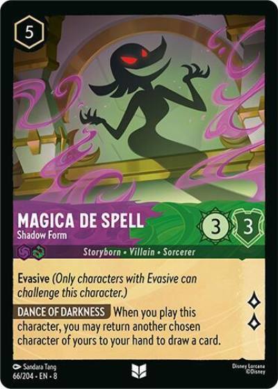 Magica De Spell Shadow Form 66/204 Reign of Jafar Lorcana card