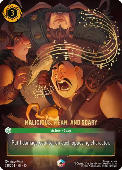 Malicious Mean and Scary Enchanted 231/204 Whispers in the Well Lorcana card