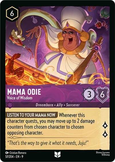 Mama Odie Voice of Wisdom 57/204 Fabled Lorcana card
