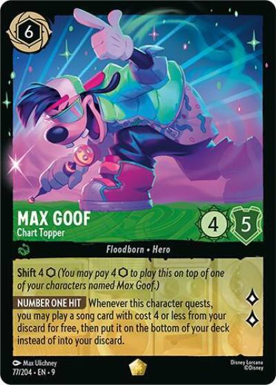 Max Goof Chart Topper 77/204 Fabled Lorcana card