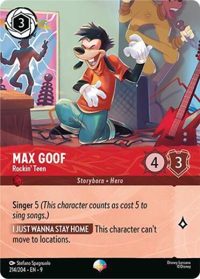 Max Goof Rockin Teen Epic 214/204 Fabled Lorcana card