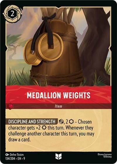 Medallion Weights 134/204 Fabled Lorcana card