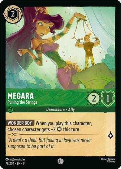 Megara Pulling the Strings 79/204 Fabled Lorcana card