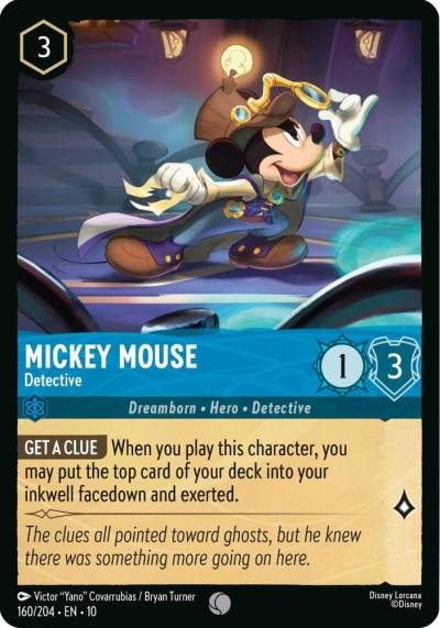 Mickey Mouse Detective 160/204 Whispers in the Well Lorcana card