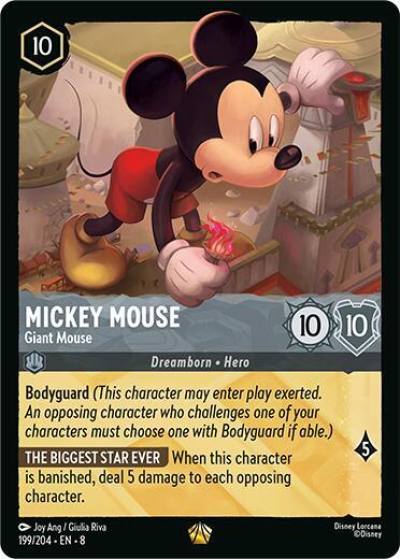 Mickey Mouse Giant Mouse 199/204 Reign of Jafar Lorcana card