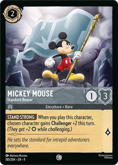 Mickey Mouse Standard Bearer 185/204 Fabled Lorcana card