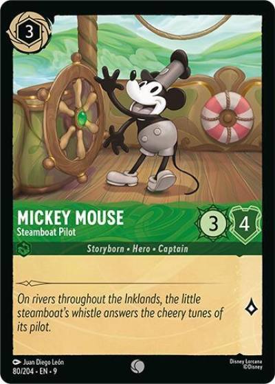 Mickey Mouse Steamboat Pilot 80/204 Fabled Lorcana card