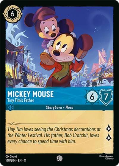 Mickey Mouse Tiny Tims Father 140/204 Winterspell Lorcana card