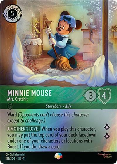 Minnie Mouse Mrs Cratchit Epic 213/204 Winterspell Lorcana card