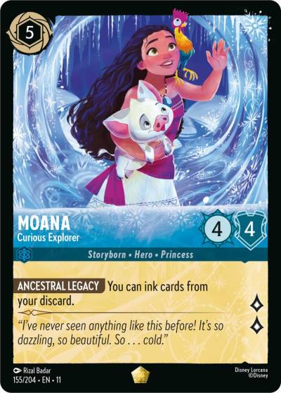 Moana Curious Explorer 155/204 Winterspell Lorcana card