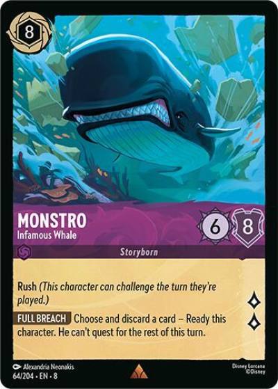 Monstro Infamous Whale 64/204 Reign of Jafar Lorcana card