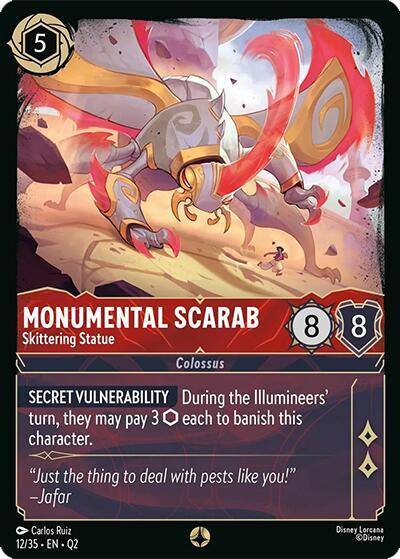 Monumental Scarab Skittering Statue 12/35 Illumineer's Quest: Palace Heist Lorcana card