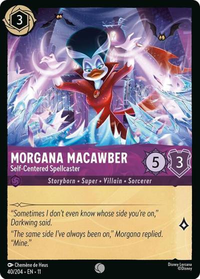 Morgana Macawber Self Centered Spellcaster 40/204 Winterspell Lorcana card