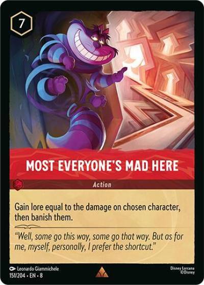 Most Everyones Mad Here 151/204 Reign of Jafar Lorcana card