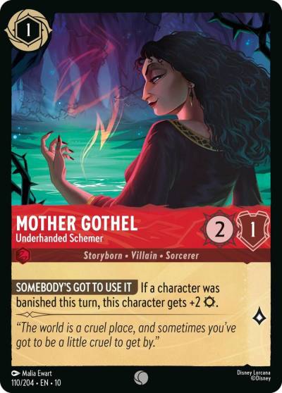 Mother Gothel Underhanded Schemer 110/204 Whispers in the Well Lorcana card