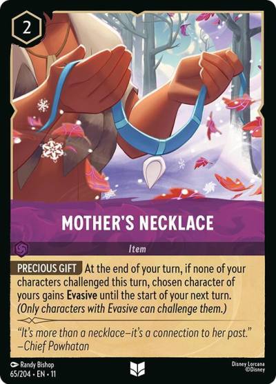 Mothers Necklace 65/204 Winterspell Lorcana card