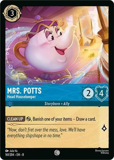 Mrs Potts Head Housekeeper 161/204 Reign of Jafar Lorcana card