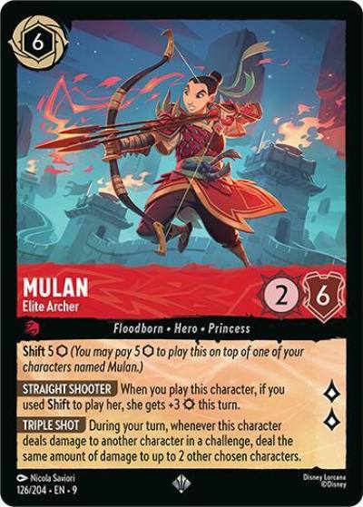 Mulan Elite Archer 126/204 Fabled Lorcana card
