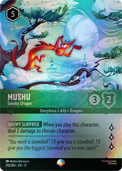 Mushu Sneaky Dragon Epic 212/204 Winterspell Lorcana card