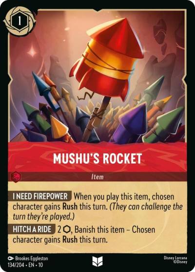 Mushus Rocket 134/204 Whispers in the Well Lorcana card