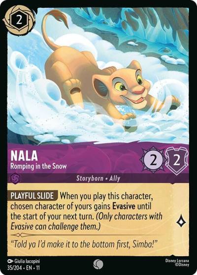 Nala Romping in the Snow 35/204 Winterspell Lorcana card