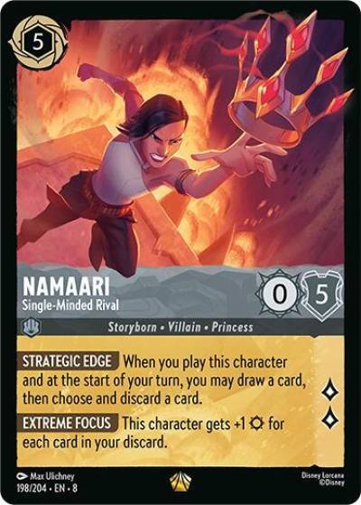 Namaari Single Minded Rival 198/204 Reign of Jafar Lorcana card
