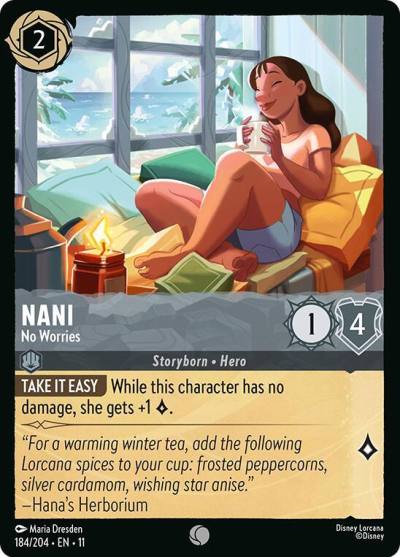 Nani No Worries 184/204 Winterspell Lorcana card