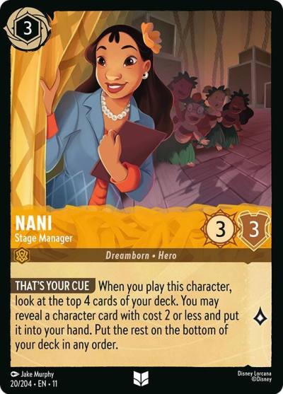 Nani Stage Manager 20/204 Winterspell Lorcana card