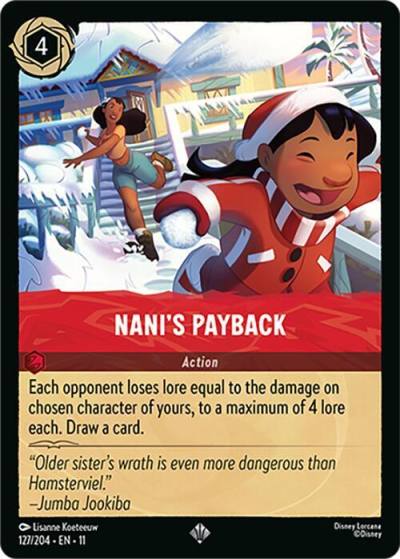 Nanis Payback 127/204 Winterspell Lorcana card