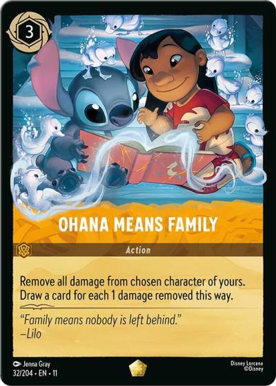 Ohana Means Family 32/204 Winterspell Lorcana card