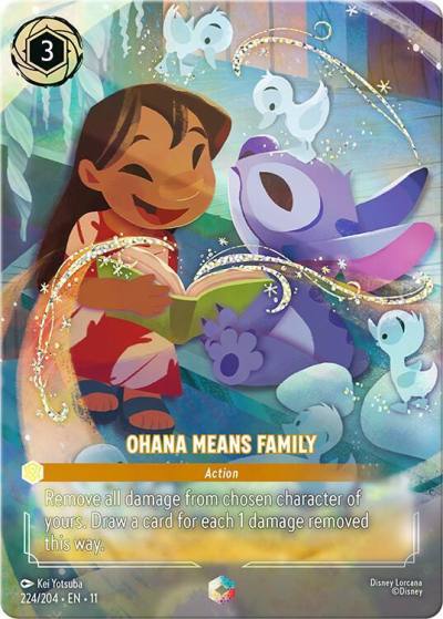 Ohana Means Family Enchanted 224/204 Winterspell Lorcana card