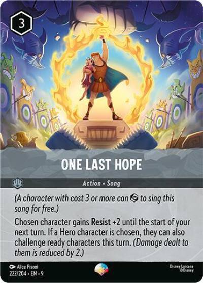 One Last Hope Epic 222/204 Fabled Lorcana card