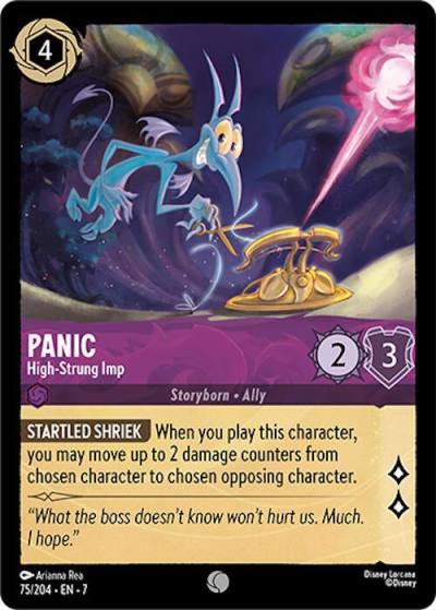Panic High Strung Imp 75/204 Archazia's Island Lorcana card