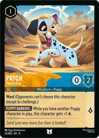Patch Playful Pup 25/204 Reign of Jafar Lorcana card