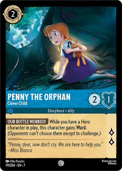 Penny the Orphan Clever Child 171/204 Archazia's Island Lorcana card