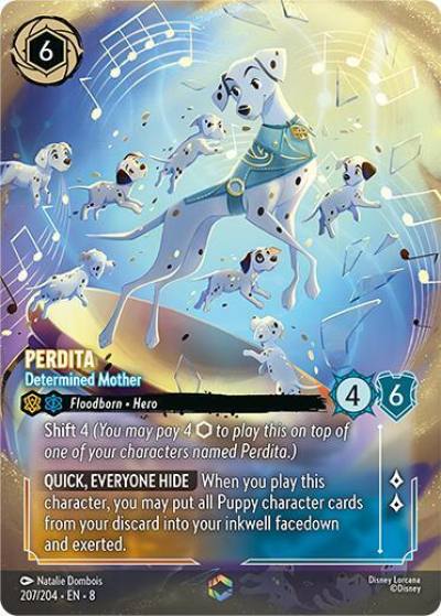 Perdita Determined Mother Enchanted 207/204 Reign of Jafar Lorcana card
