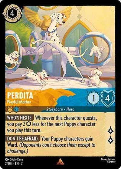 Perdita Playful Mother 2/204 Archazia's Island Lorcana card
