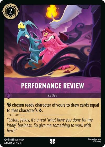 Performance Review 64/204 Whispers in the Well Lorcana card