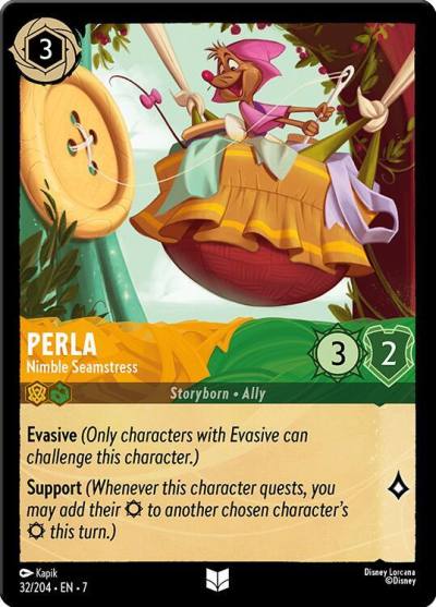 Perla Nimble Seamstress 32/204 Archazia's Island Lorcana card