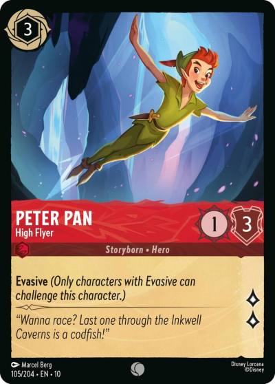 Peter Pan High Flyer 105/204 Whispers in the Well Lorcana card
