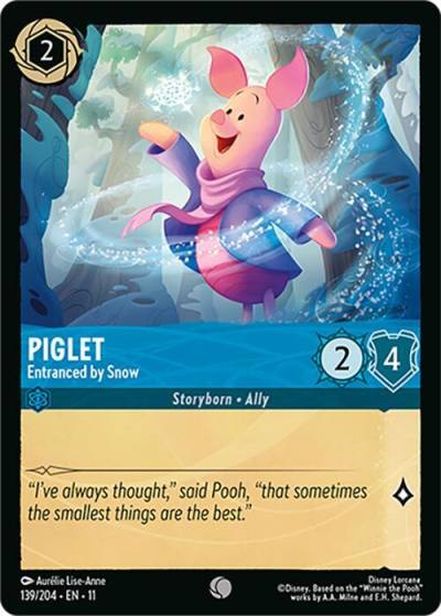 Piglet Entranced by Snow 139/204 Winterspell Lorcana card