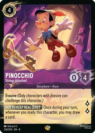Pinocchio Strings Attached 224 204 224/204 Illumineer's Quest: Palace Heist Lorcana card