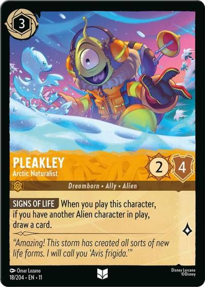 Pleakley Arctic Naturalist 18/204 Winterspell Lorcana card