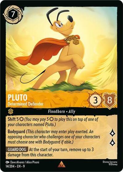 Pluto Determined Defender 14/204 Fabled Lorcana card