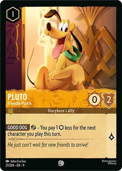 Pluto Friendly Pooch 21/204 Fabled Lorcana card