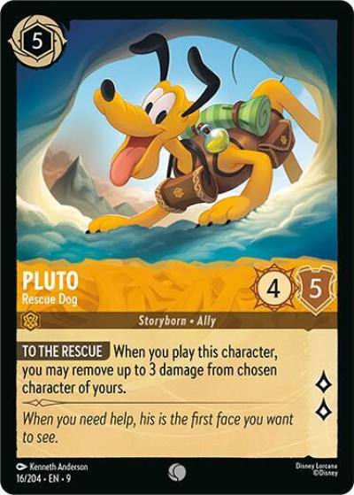 Pluto Rescue Dog 16/204 Fabled Lorcana card