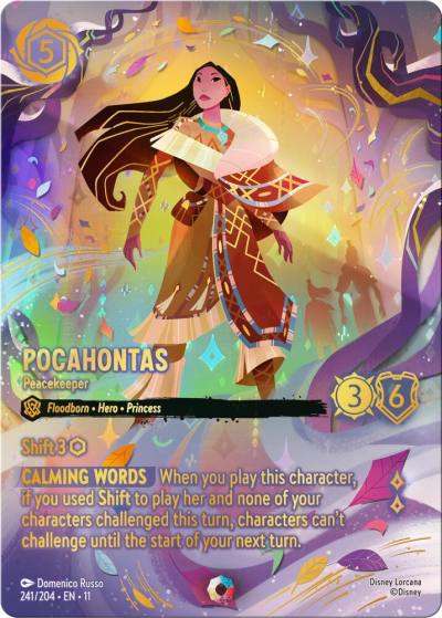 Pocahontas Peacekeeper Iconic 241/204 Winterspell Lorcana card