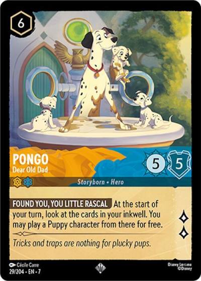 Pongo Dear Old Dad 29/204 Archazia's Island Lorcana card